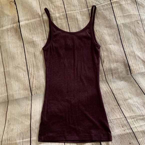 Burgundy top with spaghetti straps. - Picture 2 of 4